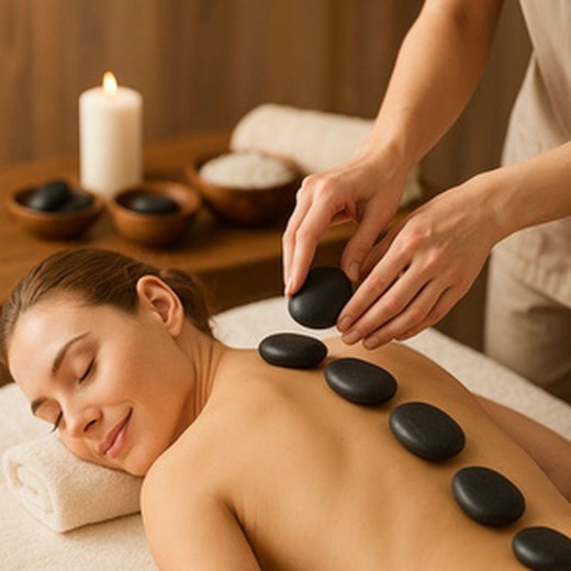 Massage body đá nóng